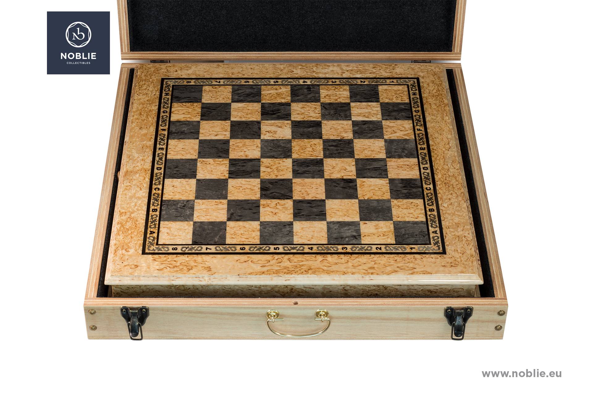 handmade wooden chess board