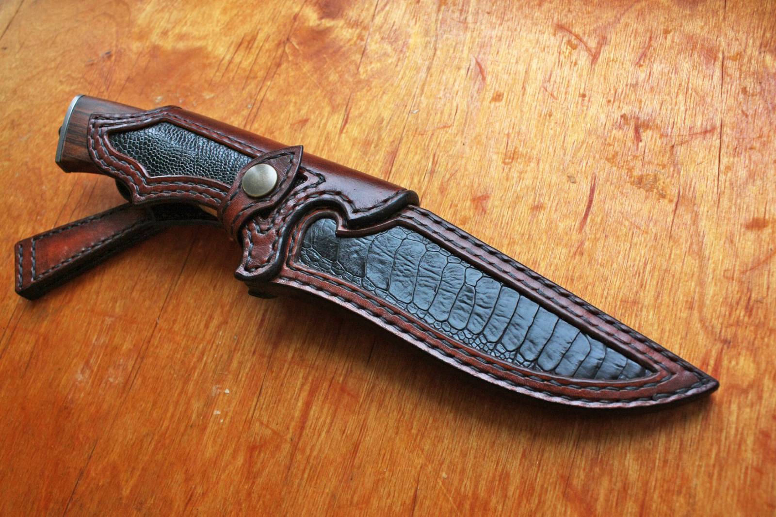 How to make a leather knife sheath